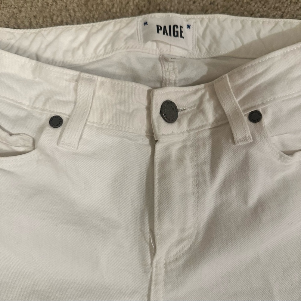 Paige White Women's Jeans Skyline Ankle Peg Size 28 Inseam 28 Pants Old Money - Picture 4 of 10